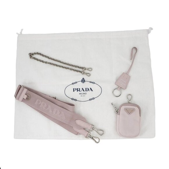 PRADA Re-Nylon Re-Edition 2005 Shoulder Bag Nylon Pink 1BH204 - Picture 16 of 16